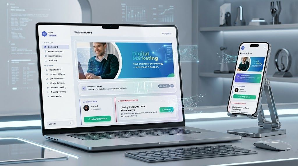 Modern Futuristic App Dashboard Mockup