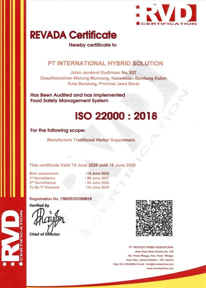Sertifikat ISO 22000